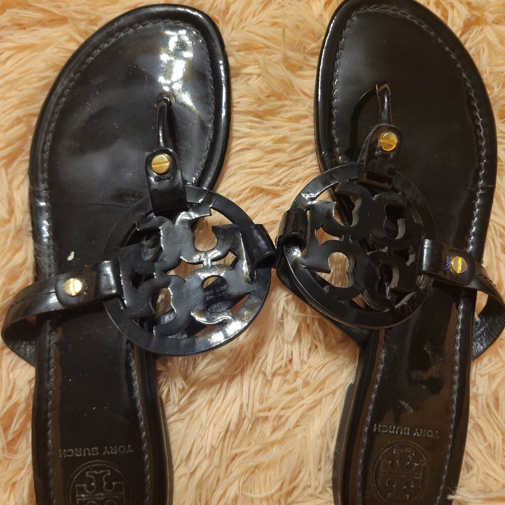 Tory Burch Black sandal Patent Leather